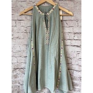 Matilda Jane Good Hart GH Kinsey Embroidered Tank Top Green XXL